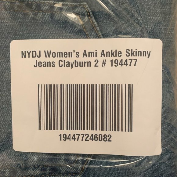 NWT NYDJ WOMEN'S AMI ANKLE SKINNY JEANS CLAYBURN 2 - Picture 7 of 9